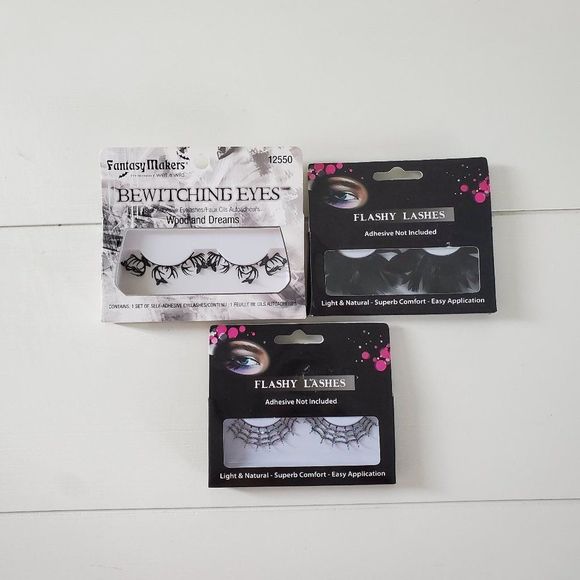 New 3 pairs Costume Eye Lashes - Picture 1 of 5